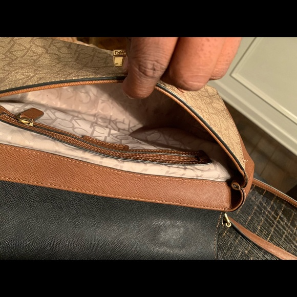 Calvin Klein Signature Flap Satchel - Picture 5 of 8